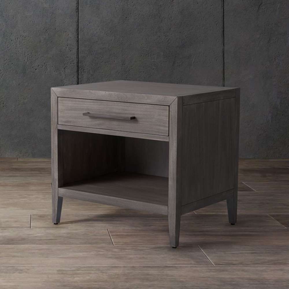 Safavieh - Couture - Ariella 1 Drawer Wd Nightstand - Light Grey - SFV7702C veiw 3