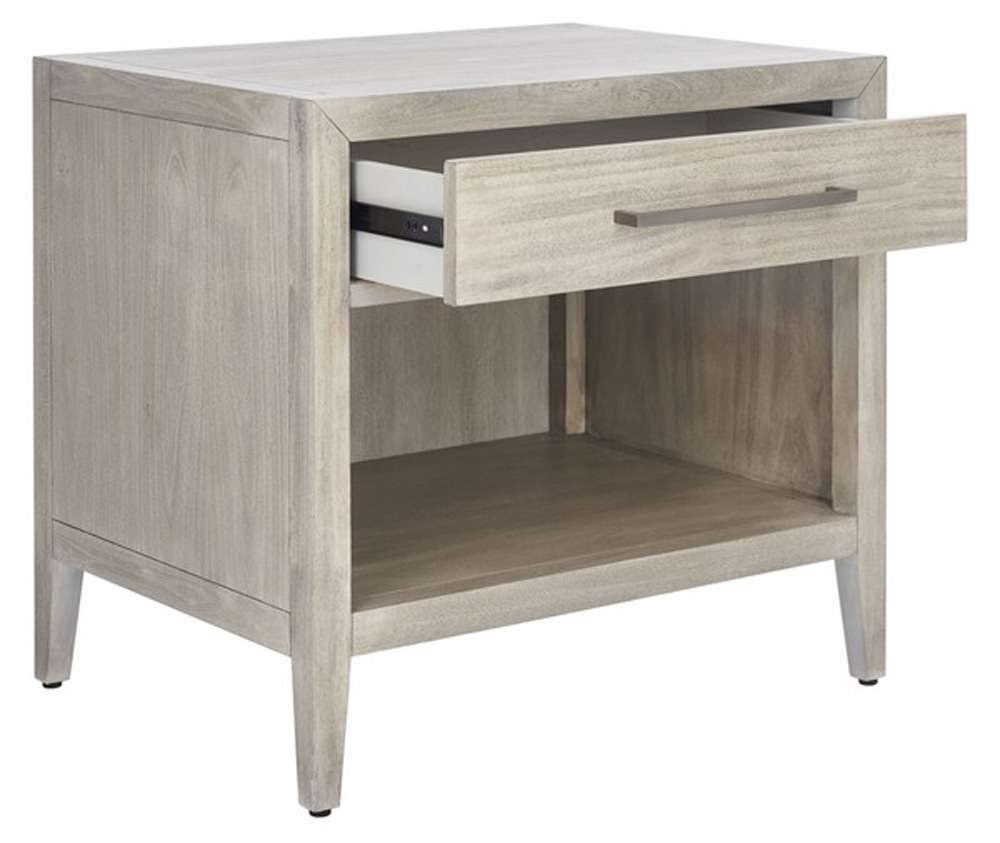 Safavieh - Couture - Ariella 1 Drawer Wd Nightstand - Light Grey - SFV7702C veiw 4