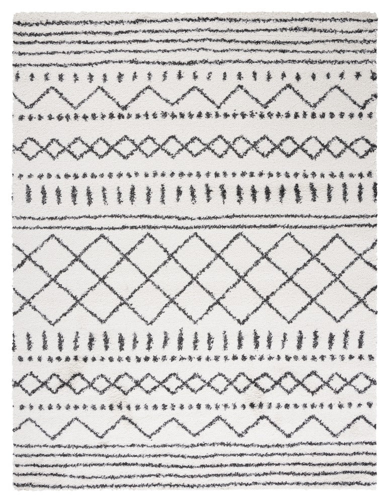 Safavieh - Arizona Shag 741Z Ivory Black - 7" X 10" - ASG741Z-710 view 1