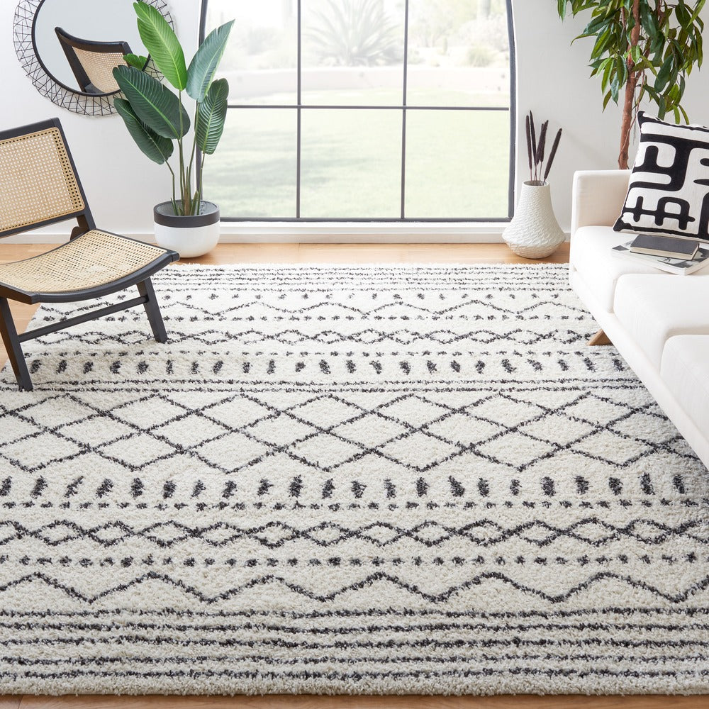 Safavieh - Arizona Shag 741Z Ivory Black - 7" X 10" - ASG741Z-710 view 2