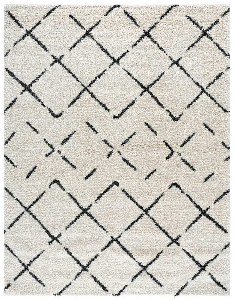Safavieh - Arizona Shag 743Z Ivory / Black - 4" X 6" - ASG743Z-4 view 1