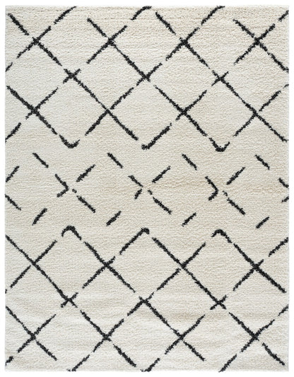 Safavieh - Arizona Shag 743Z Ivory / Black - 4" X 6" - ASG743Z-4 view 1