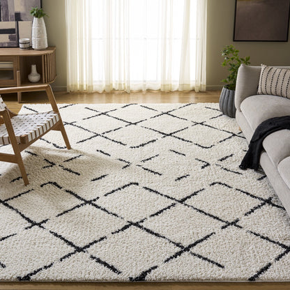 Safavieh - Arizona Shag 743Z Ivory / Black - 4" X 6" - ASG743Z-4 view 2