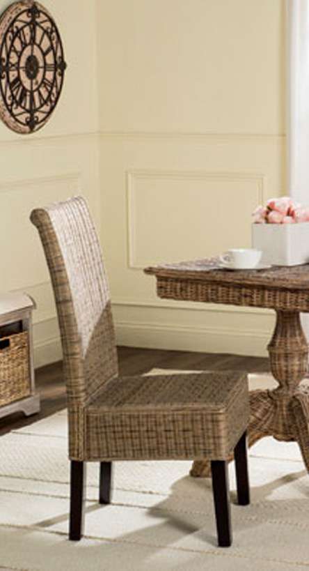 Safavieh - Arjun Wicker Dining Chair - Grey  (Set of 2) - SEA8013A-SET2 veiw 1