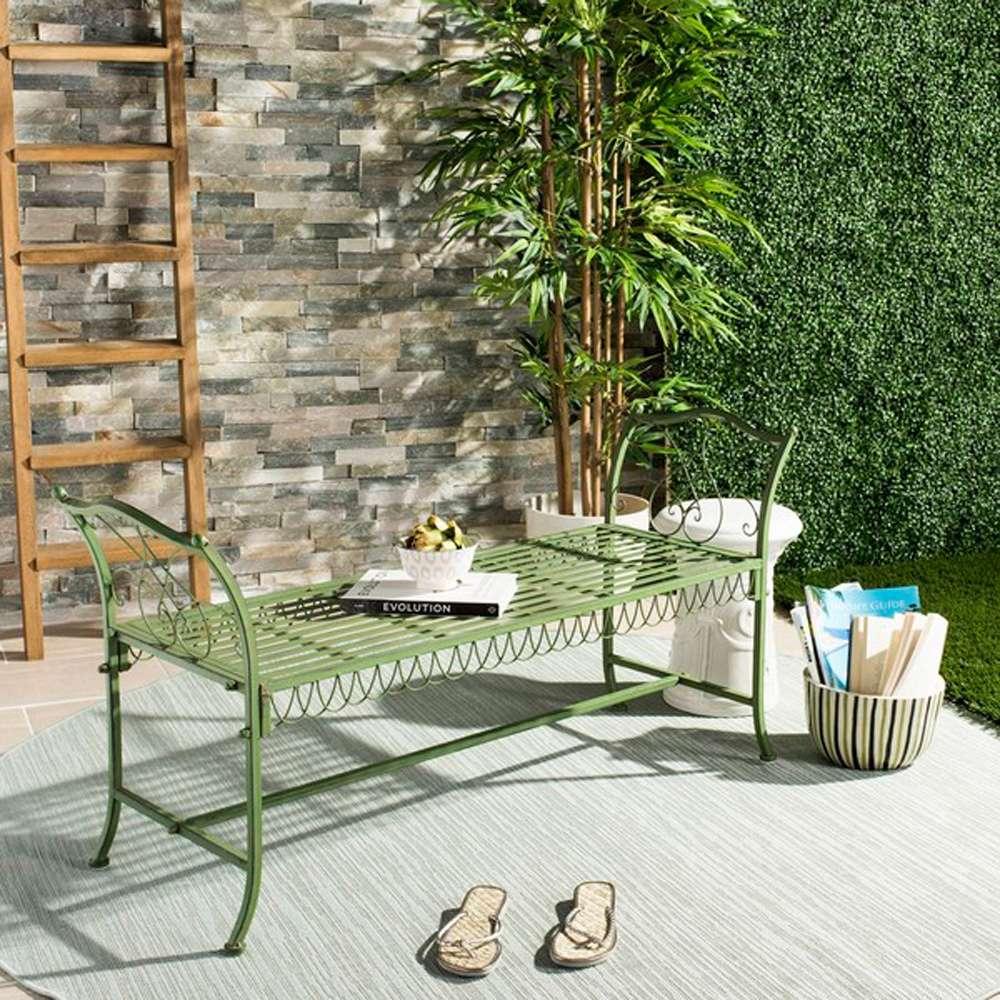 Safavieh - Arona Bench - Antique Green - PAT5015A veiw 2