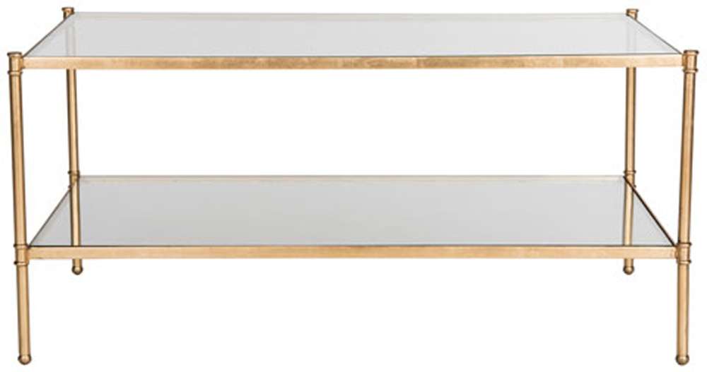 Safavieh - Aslan Coffee Table - Gold - Clear - FOX2565A veiw 1