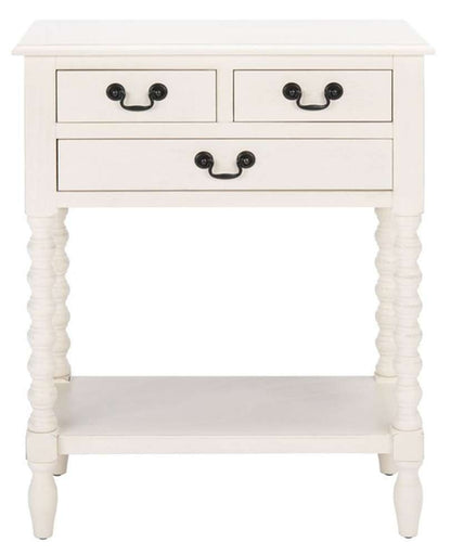 Safavieh - Athena 3 Drawer Console Table - Distressed White  - CNS5703A veiw 1