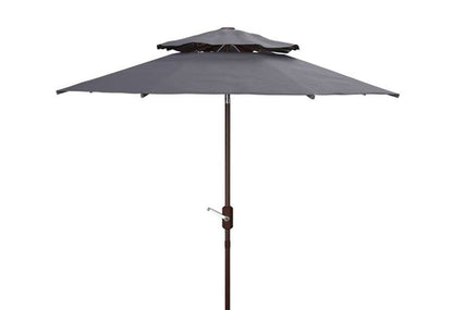 Safavieh - Athens 9Ft Double Top Umbrella - Navy - White - PAT8207A veiw 1