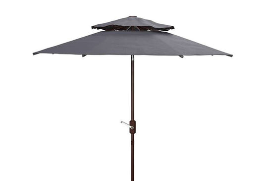 Safavieh - Athens 9Ft Double Top Umbrella - Navy - White - PAT8207A veiw 1