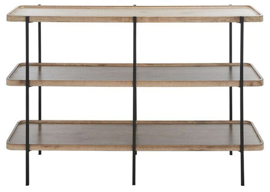 Safavieh - Atwell 2 Shelf Console Table - Oak - Black - CNS4204A veiw 1