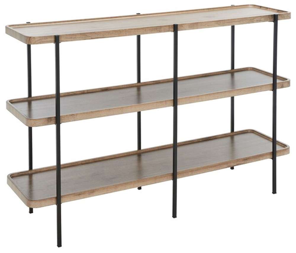 Safavieh - Atwell 2 Shelf Console Table - Oak - Black - CNS4204A veiw 3
