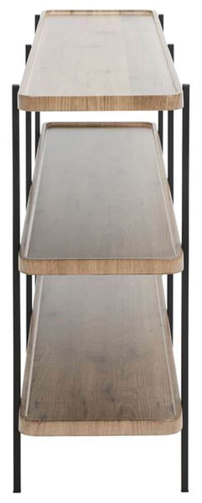 Safavieh - Atwell 2 Shelf Console Table - Oak - Black - CNS4204A veiw 4
