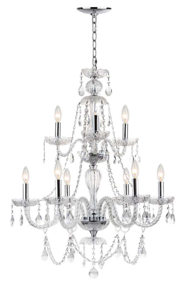 Safavieh - Aura Chandelier - Clear - Chrome - LIT4434A veiw 1