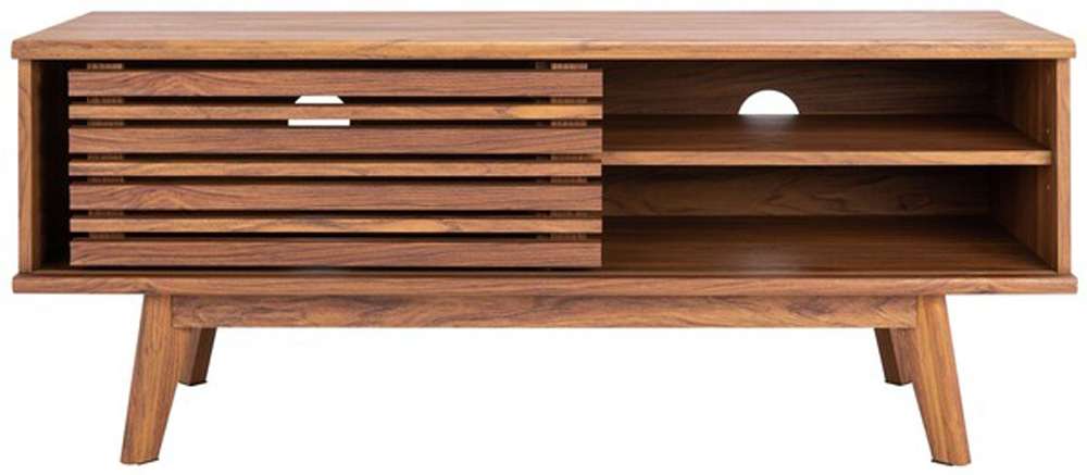 Safavieh - Aurelio 1 Shelf Media Stand - Walnut - MED9600A veiw 1