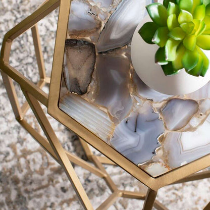Safavieh - Ava Geometric Accent Table - Multi - Gold - ACC3700A view 2