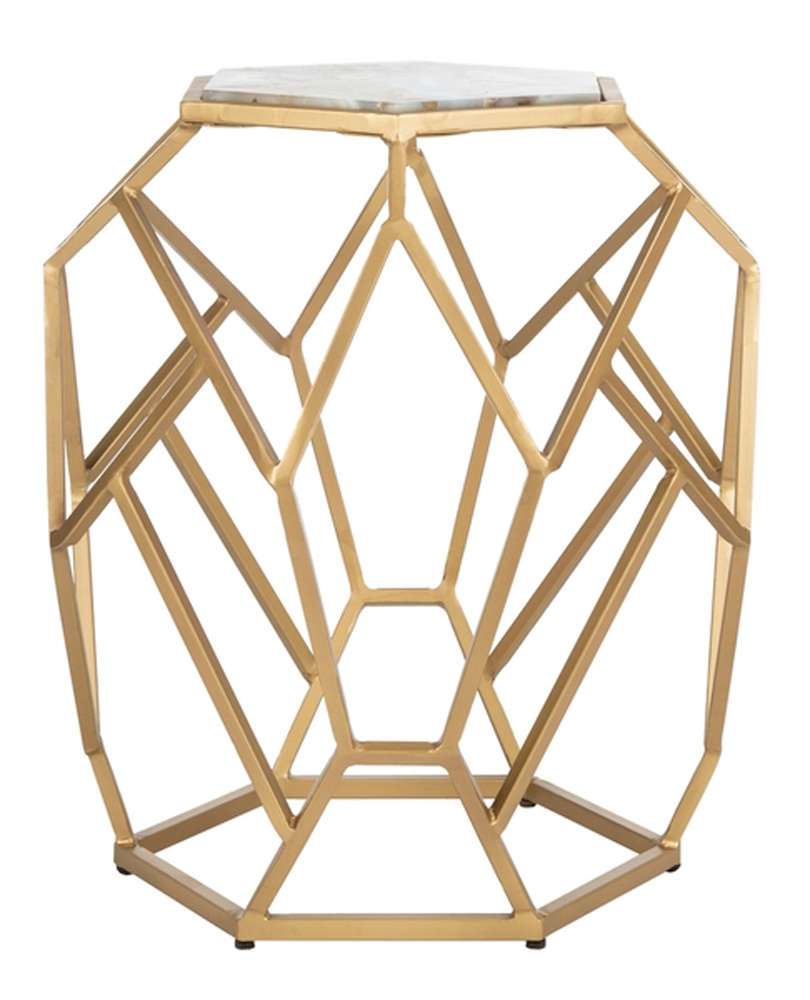 Safavieh - Ava Geometric Accent Table - Multi - Gold - ACC3700A veiw 1