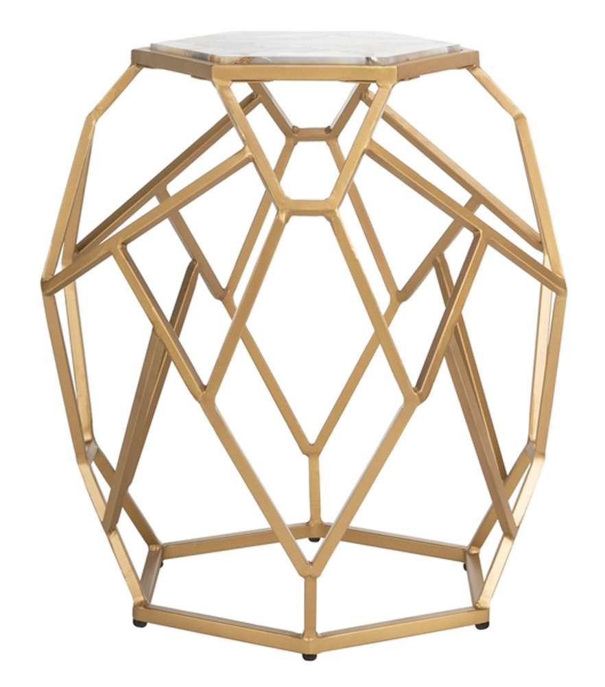 Safavieh - Ava Geometric Accent Table - Multi - Gold - ACC3700A veiw 4