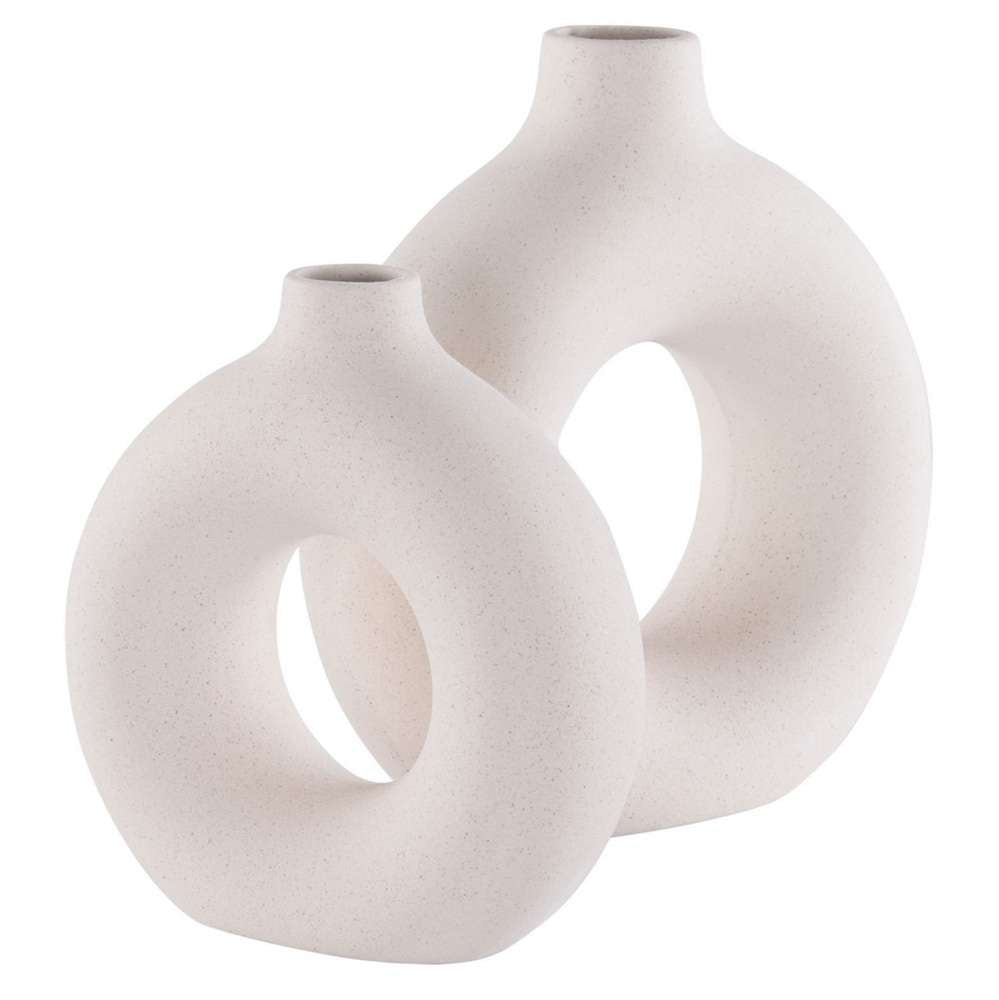 Safavieh - Avza Ceramic Vase - Beige  (Set of 2) - RDC4017A-SET2 veiw 1