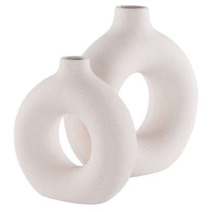 Safavieh - Avza Ceramic Vase - Beige  (Set of 2) - RDC4017A-SET2 veiw 1