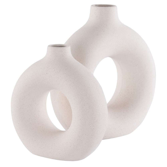 Safavieh - Avza Ceramic Vase - Beige  (Set of 2) - RDC4017A-SET2 veiw 1