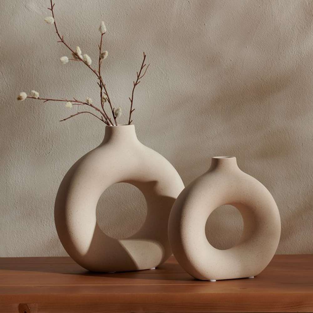 Safavieh - Avza Ceramic Vase - Beige  (Set of 2) - RDC4017A-SET2 veiw 2