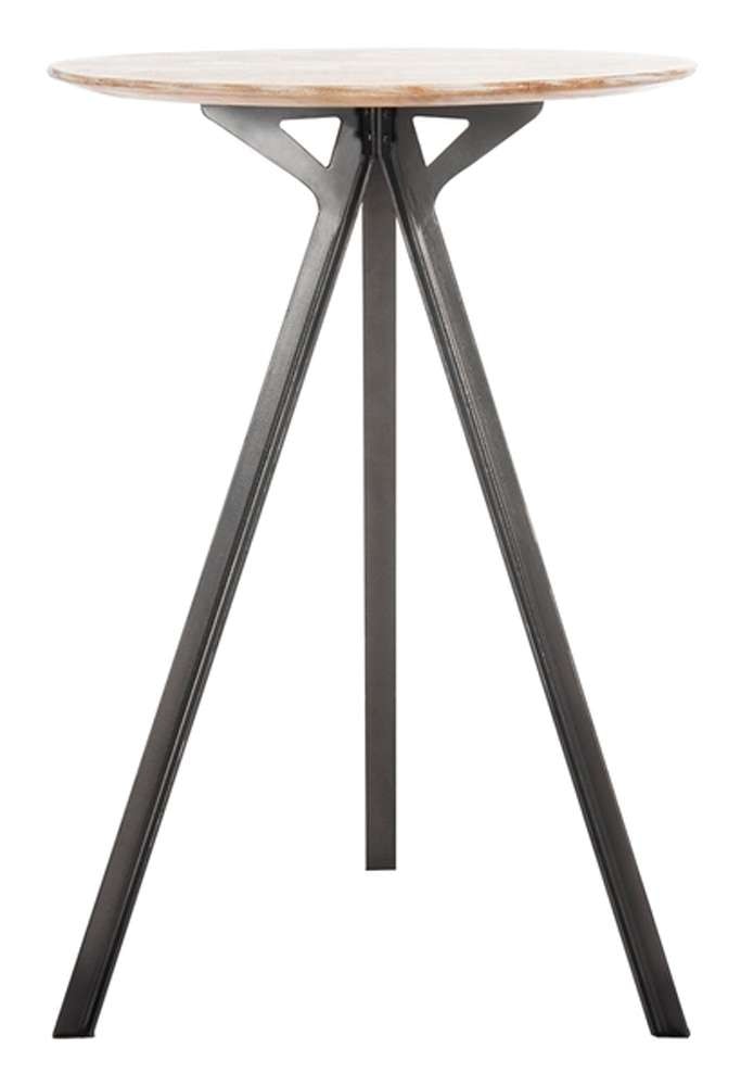 Safavieh - Axel Tripod Pub Table - Grey Wash - Black - DTB3700A veiw 1