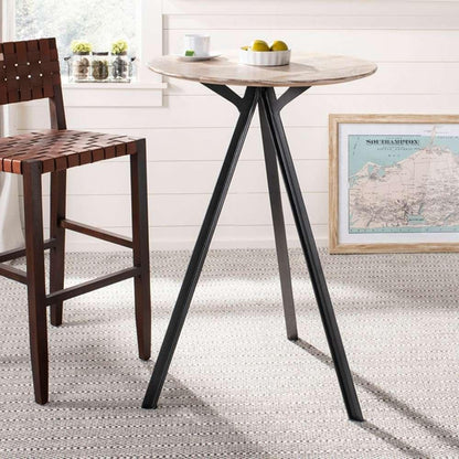 Safavieh - Axel Tripod Pub Table - Grey Wash - Black - DTB3700A veiw 2