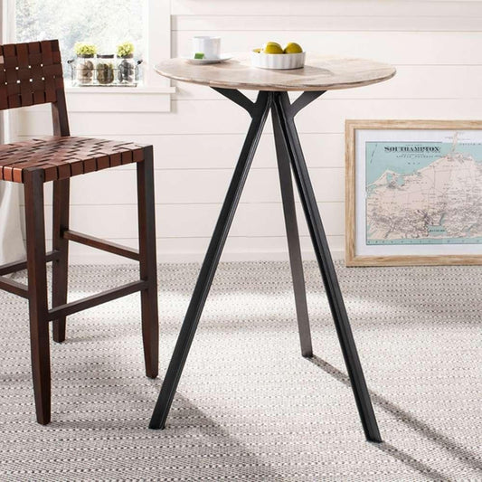 Safavieh - Axel Tripod Pub Table - Grey Wash - Black - DTB3700A veiw 2