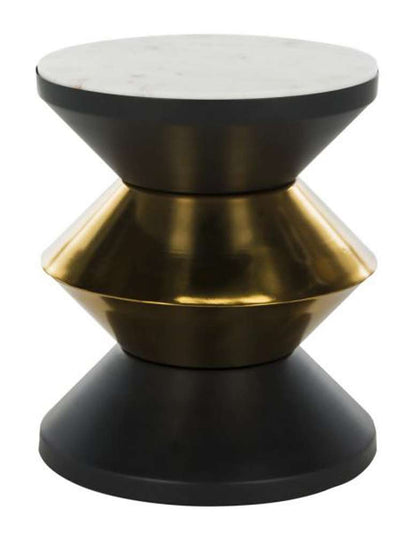 Safavieh - Azizi Stone Top Side Table - Black - Gold - ACC3202A veiw 1