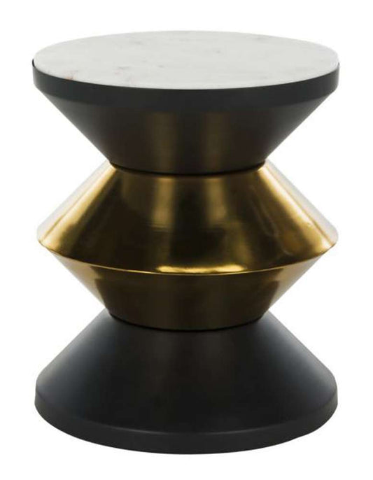 Safavieh - Azizi Stone Top Side Table - Black - Gold - ACC3202A veiw 1