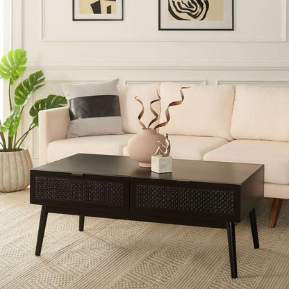 Safavieh - Baisley 2 Drawer Coffee Table - Black - COF5000B veiw 3