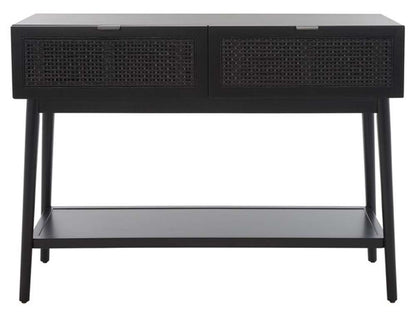 Safavieh - Baisley 2 Drw Rattan Console - Black - CNS5000B veiw 1