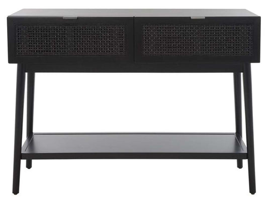 Safavieh - Baisley 2 Drw Rattan Console - Black - CNS5000B veiw 1