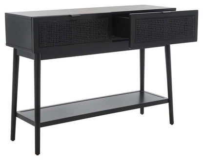 Safavieh - Baisley 2 Drw Rattan Console - Black - CNS5000B veiw 4