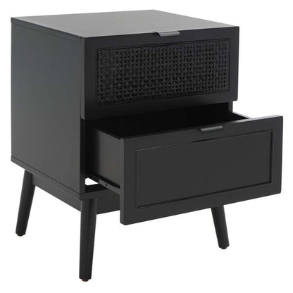 Safavieh - Baisley 2Drw Rattan Night Stand - Black - NST5003B veiw 4