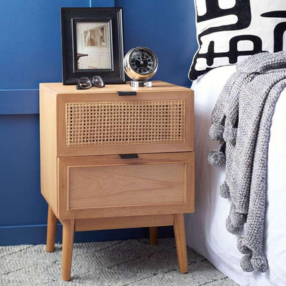 Safavieh - Baisley 2Drw Rattan Night Stand - Natural - NST5003A veiw 3