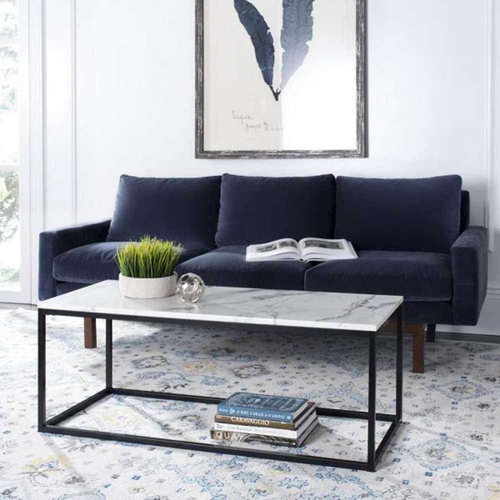 Safavieh - Baize Coffee Table - White - Grey - FOX6022A veiw 2