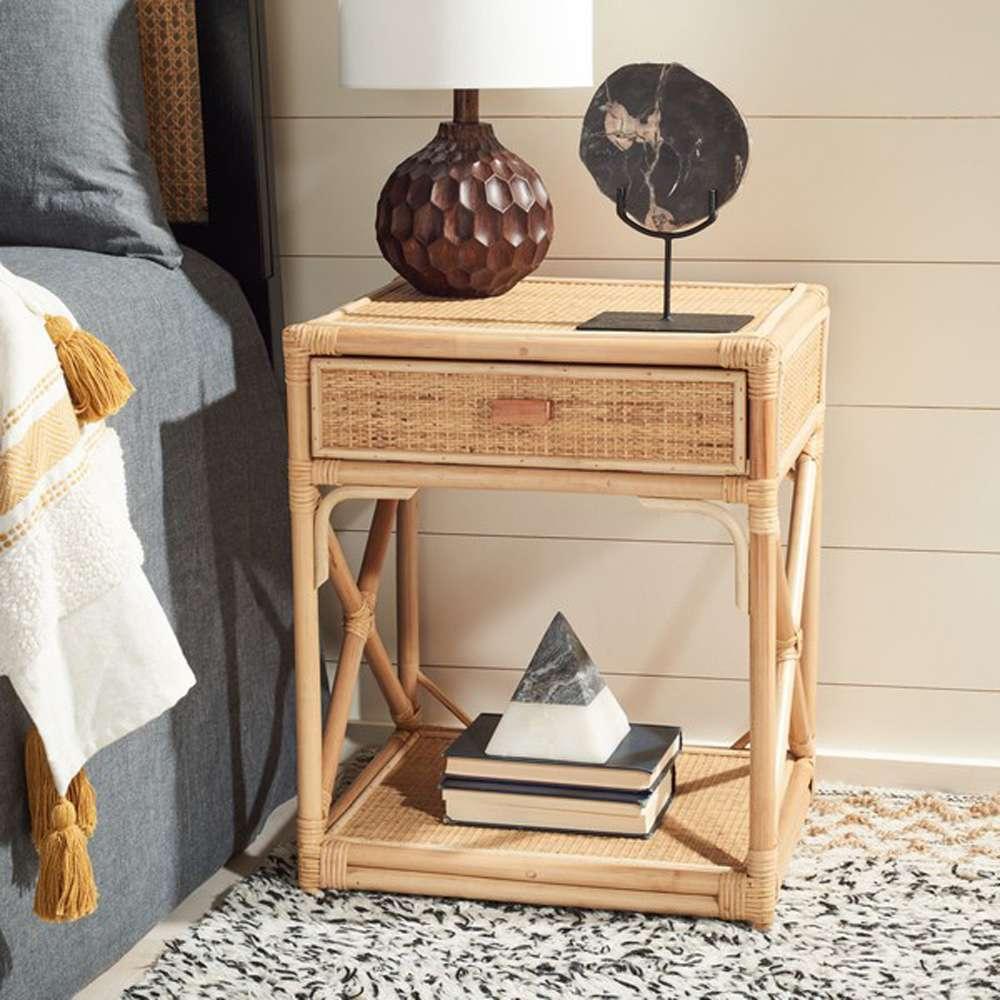 Safavieh - Bali 1 Draw 1 Shelf Nightstand - Natural - NST4001A veiw 2