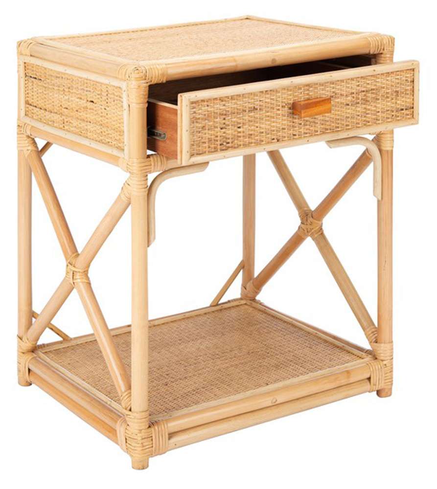 Safavieh - Bali 1 Draw 1 Shelf Nightstand - Natural - NST4001A veiw 4