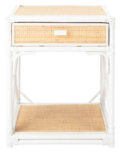 Safavieh - Bali 1 Draw 1 Shelf Nightstand - White - Natural - NST4001B veiw 1