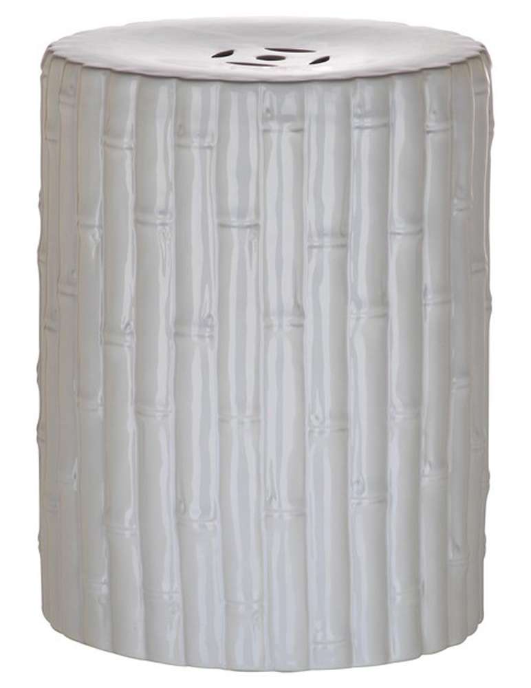 Safavieh - Bamboo Garden Stool - White - ACS4553B veiw 1