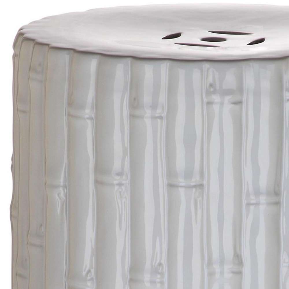 Safavieh - Bamboo Garden Stool - White - ACS4553B veiw 2