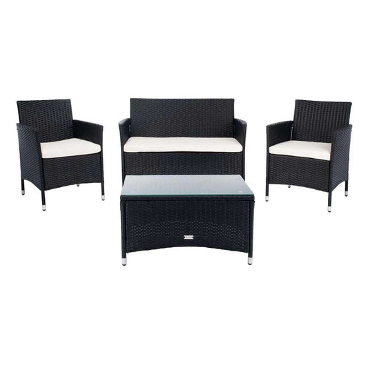 Safavieh - Bandele 4Pc Living Set - Black - Beige - PAT7506A veiw 1