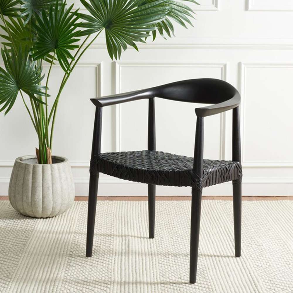 Safavieh - Bandelier Arm Chair - Black - Black - FOX1003B veiw 2