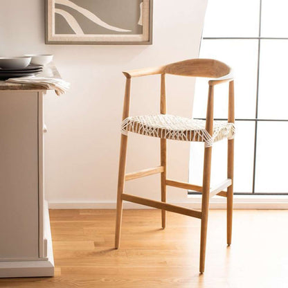 Safavieh - Bandelier Barstool - Natural - White - BST1005A veiw 2