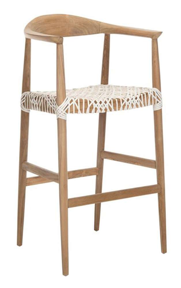 Safavieh - Bandelier Barstool - Natural - White - BST1005A veiw 3