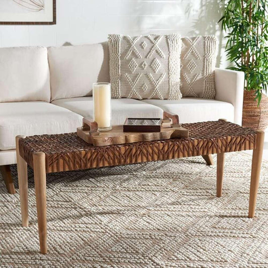 Safavieh - Bandelier Bench - Light Honey - Natural - BCH1000D veiw 2