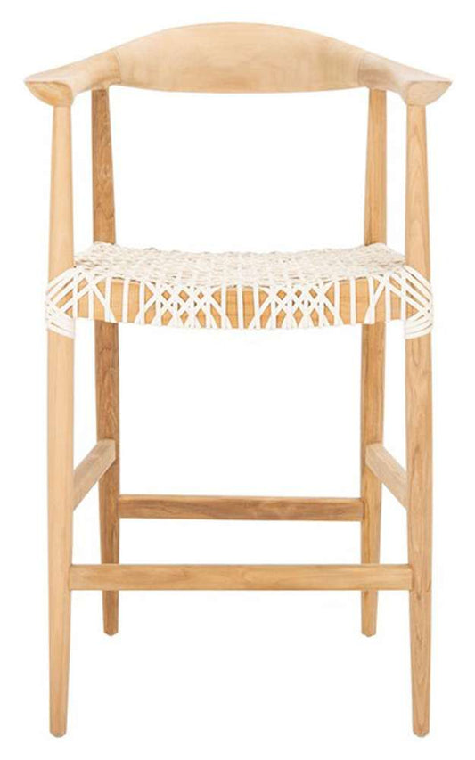 Safavieh - Bandelier Counter Stool - Natural - White - BST1006A veiw 1