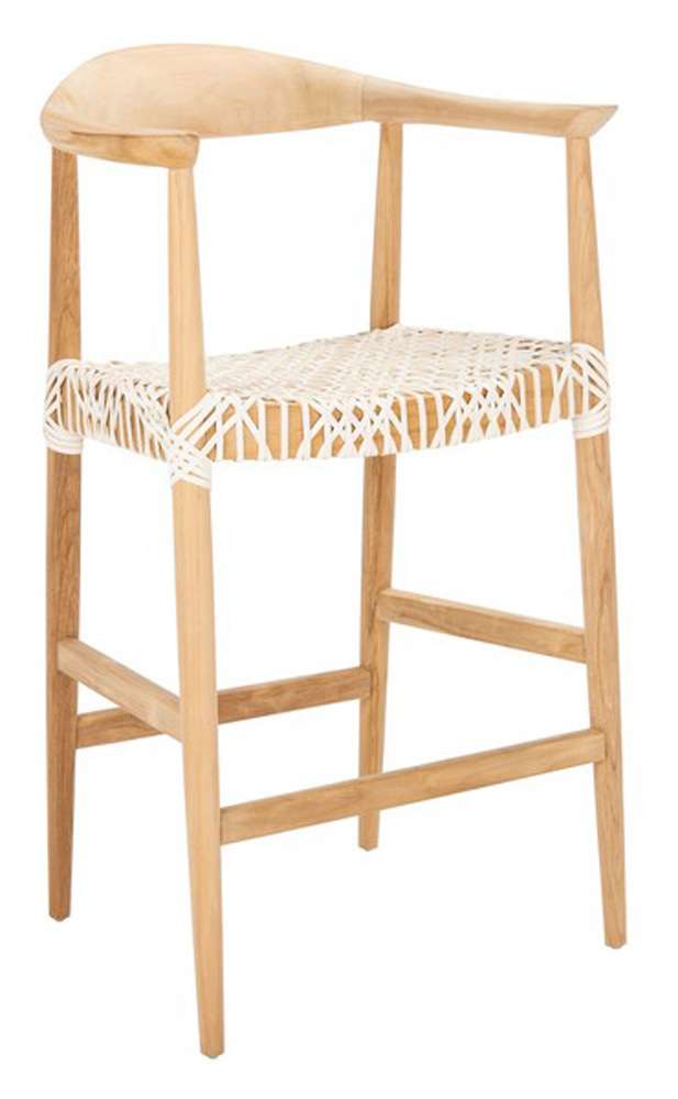 Safavieh - Bandelier Counter Stool - Natural - White - BST1006A veiw 4