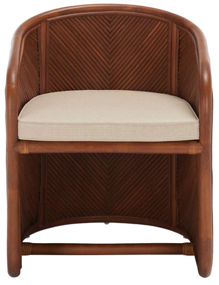Safavieh - Couture - Barnette Rattan Pole Accent Chair - Amber - Beige - CWK2005A veiw 1